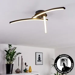 Hofstein Aringa Deckenleuchte LED Schwarz, 1-flammig