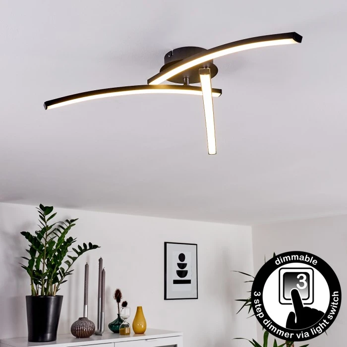 Hofstein Aringa Deckenleuchte LED Schwarz, 1-flammig 1 Hofstein Aringa Deckenleuchte LED Schwarz, 1-flammig