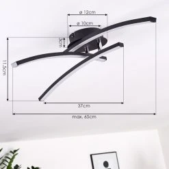 Hofstein Aringa Deckenleuchte LED Schwarz, 1-flammig 15 Hofstein Aringa Deckenleuchte LED Schwarz, 1-flammig -LED Leuchten Verkäufe 2022 aringa deckenleuchte h3393253 3