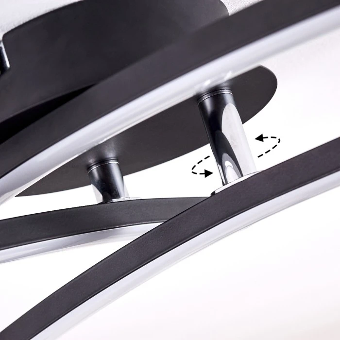 Hofstein Aringa Deckenleuchte LED Schwarz, 1-flammig 6 Hofstein Aringa Deckenleuchte LED Schwarz, 1-flammig – Bild 6