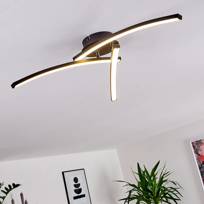 Hofstein Aringa Deckenleuchte LED Schwarz, 1-flammig 7 Hofstein Aringa Deckenleuchte LED Schwarz, 1-flammig – Bild 7