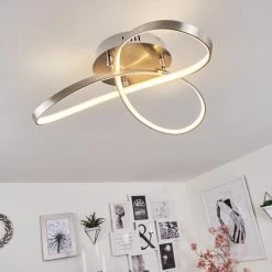 Hofstein Arlena Deckenleuchte LED Nickel-Matt, 1-flammig -LED Leuchten Verkäufe 2022 arlena deckenleuchte h167299 8