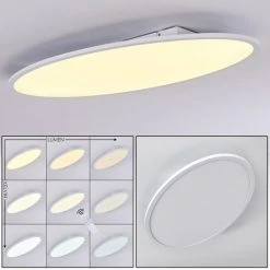 Hofstein Ashkelon Deckenpanel LED Weiß, 1-flammig, Fernbedienung