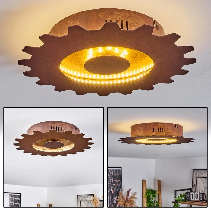 Hofstein Assanhas Deckenleuchte LED Rostfarben, Gold, 1-flammig 1 Hofstein Assanhas Deckenleuchte LED Rostfarben, Gold, 1-flammig