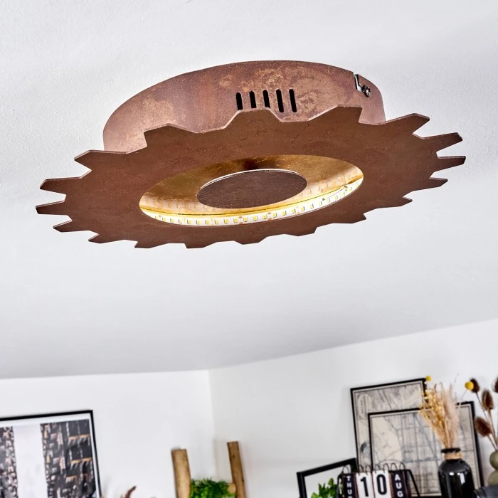 Hofstein Assanhas Deckenleuchte LED Rostfarben, Gold, 1-flammig 2 Hofstein Assanhas Deckenleuchte LED Rostfarben, Gold, 1-flammig – Bild 2