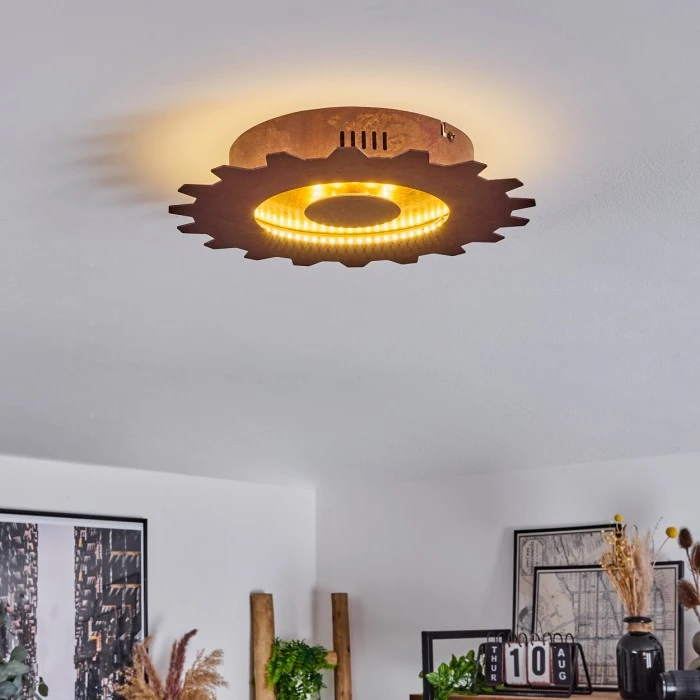 Hofstein Assanhas Deckenleuchte LED Rostfarben, Gold, 1-flammig 4 Hofstein Assanhas Deckenleuchte LED Rostfarben, Gold, 1-flammig – Bild 4