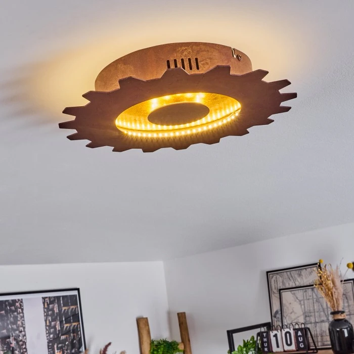 Hofstein Assanhas Deckenleuchte LED Rostfarben, Gold, 1-flammig 5 Hofstein Assanhas Deckenleuchte LED Rostfarben, Gold, 1-flammig – Bild 5