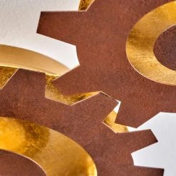 Hofstein Assanhas Deckenleuchte LED Rostfarben, Gold, 1-flammig -LED Leuchten Verkäufe 2022 assanhas deckenleuchte h3582381 5