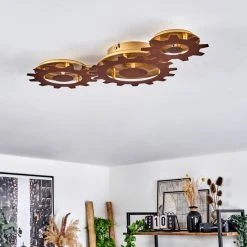 Hofstein Assanhas Deckenleuchte LED Rostfarben, Gold, 1-flammig -LED Leuchten Verkäufe 2022 assanhas deckenleuchte h3582381 9