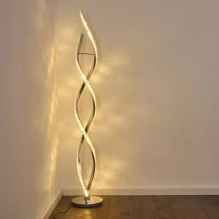 Hofstein Assuan Stehlampe LED Chrom, 1-flammig, Fernbedienung, Farbwechsler -LED Leuchten Verkäufe 2022 assuan stehlampe h3307137 13