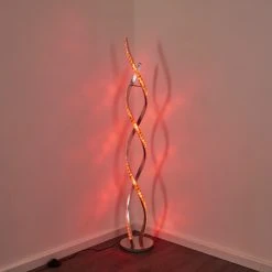 Hofstein Assuan Stehlampe LED Chrom, 1-flammig, Fernbedienung, Farbwechsler -LED Leuchten Verkäufe 2022 assuan stehlampe h3307137 17