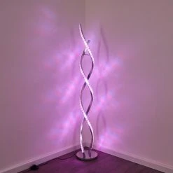 Hofstein Assuan Stehlampe LED Chrom, 1-flammig, Fernbedienung, Farbwechsler -LED Leuchten Verkäufe 2022 assuan stehlampe h3307137 3