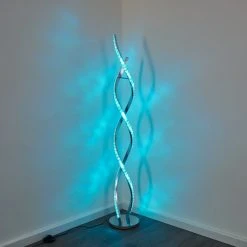 Hofstein Assuan Stehlampe LED Chrom, 1-flammig, Fernbedienung, Farbwechsler -LED Leuchten Verkäufe 2022 assuan stehlampe h3307137 4