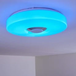 Hofstein Athlone Deckenleuchte LED Weiß, 2-flammig, Fernbedienung, Farbwechsler -LED Leuchten Verkäufe 2022 athlone deckenleuchte h3314739 5