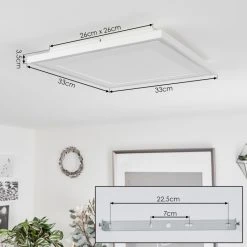 Hofstein Audrieu Deckenpanel LED Weiß, 2-flammig -LED Leuchten Verkäufe 2022 audrieu deckenpanel h3652053 3