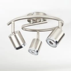 Hofstein Autilla Deckenleuchte LED Nickel-Matt, Weiß, 3-flammig -LED Leuchten Verkäufe 2022 autilla deckenleuchte h3590799 7