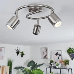 Hofstein Autilla Deckenleuchte LED Nickel-Matt, Weiß, 3-flammig -LED Leuchten Verkäufe 2022 autilla deckenleuchte h3590799 8