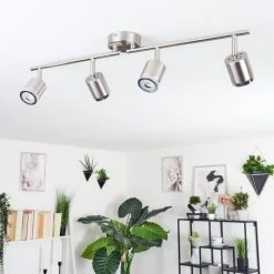 Hofstein Autilla Deckenleuchte LED Nickel-Matt, 4-flammig -LED Leuchten Verkäufe 2022 autilla deckenleuchte h3650523 9