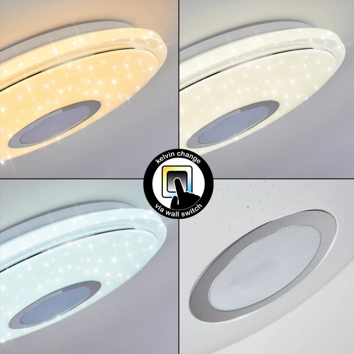 Hofstein Auxerre Deckenleuchte LED Weiß, 1-flammig 4 Hofstein Auxerre Deckenleuchte LED Weiß, 1-flammig – Bild 4