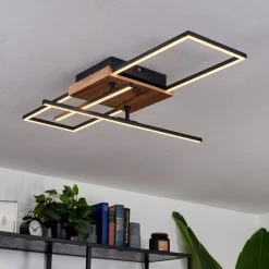 Hofstein Avelal Deckenleuche LED Schwarz, Holz hell, Holzoptik, 1-flammig -LED Leuchten Verkäufe 2022 avelal deckenleuche h3584743 8