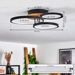 Hofstein Avelal Deckenleuchte LED Schwarz, Naturfarben, 1-flammig 13 Hofstein Avelal Deckenleuchte LED Schwarz, Naturfarben, 1-flammig -LED Leuchten Verkäufe 2022 avelal deckenleuchte h3460320 3