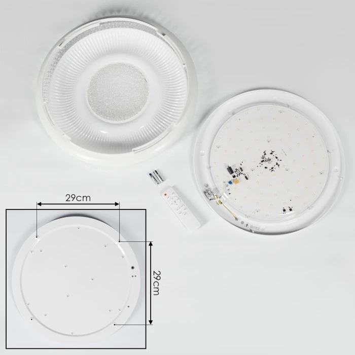 Hofstein Avoriaz Deckenleuchte LED Weiß, Transparent, Klar, 1-flammig, Fernbedienung 5 Hofstein Avoriaz Deckenleuchte LED Weiß, Transparent, Klar, 1-flammig, Fernbedienung – Bild 5