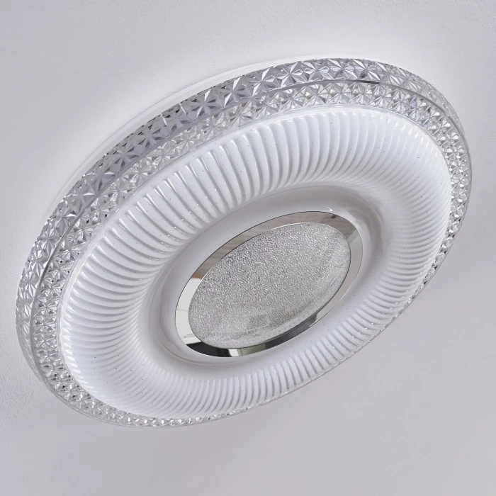 Hofstein Avoriaz Deckenleuchte LED Weiß, Transparent, Klar, 1-flammig, Fernbedienung 8 Hofstein Avoriaz Deckenleuchte LED Weiß, Transparent, Klar, 1-flammig, Fernbedienung – Bild 8