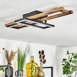 Hofstein Ayajasco Deckenleuchte LED Schwarz, Naturfarben, 1-flammig -LED Leuchten Verkäufe 2022 ayajasco deckenleuchte h3562079 9