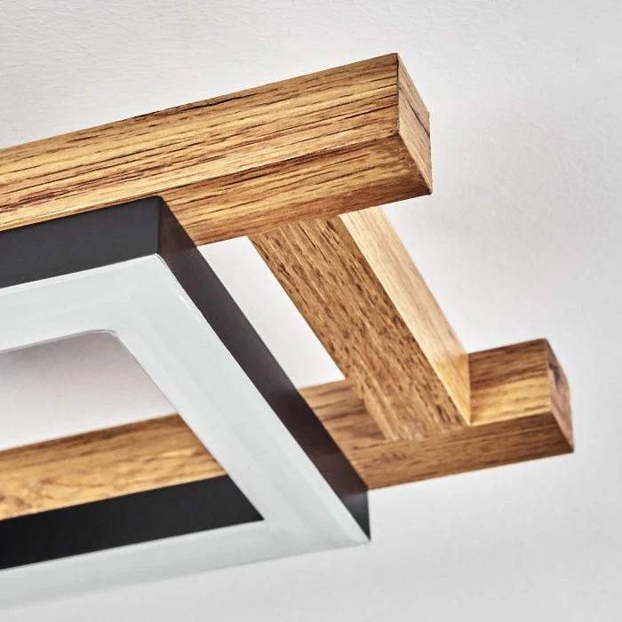 Hofstein Ayajasco Deckenleuchte LED Schwarz, Naturfarben, 1-flammig 3 Hofstein Ayajasco Deckenleuchte LED Schwarz, Naturfarben, 1-flammig – Bild 3