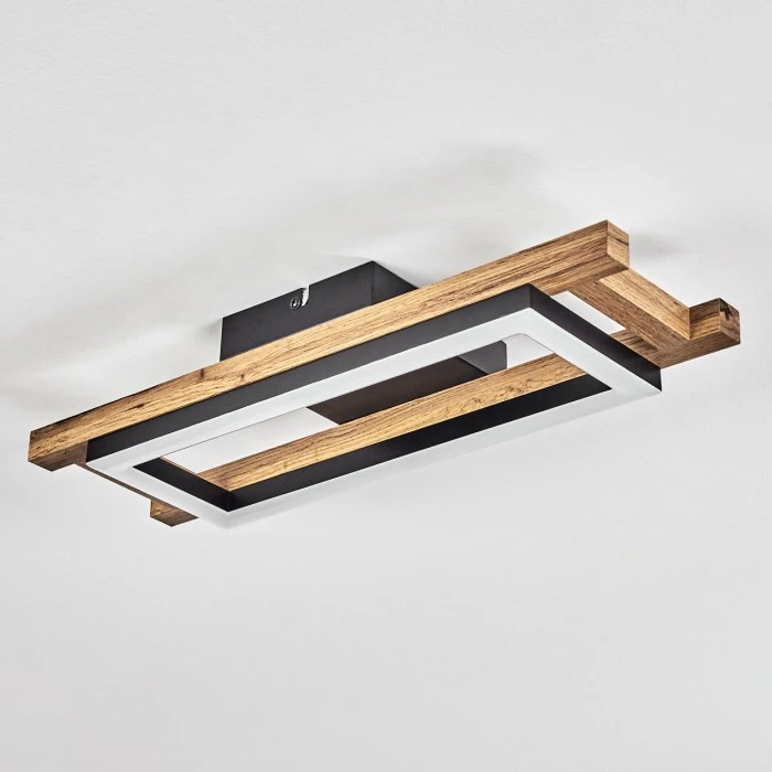 Hofstein Ayajasco Deckenleuchte LED Schwarz, Naturfarben, 1-flammig 7 Hofstein Ayajasco Deckenleuchte LED Schwarz, Naturfarben, 1-flammig – Bild 7