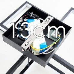 Hofstein Bacolod Deckenleuchte LED Schwarz, 1-flammig -LED Leuchten Verkäufe 2022 bacolod deckenleuchte h3313657 18