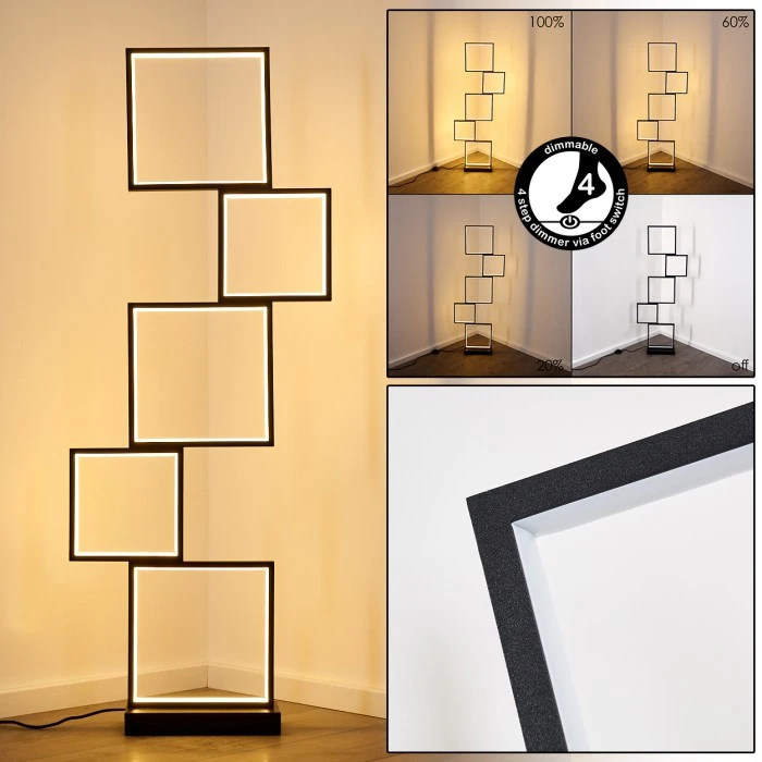 Hofstein Bacolod Stehleuchte LED Schwarz, 1-flammig 1 Hofstein Bacolod Stehleuchte LED Schwarz, 1-flammig