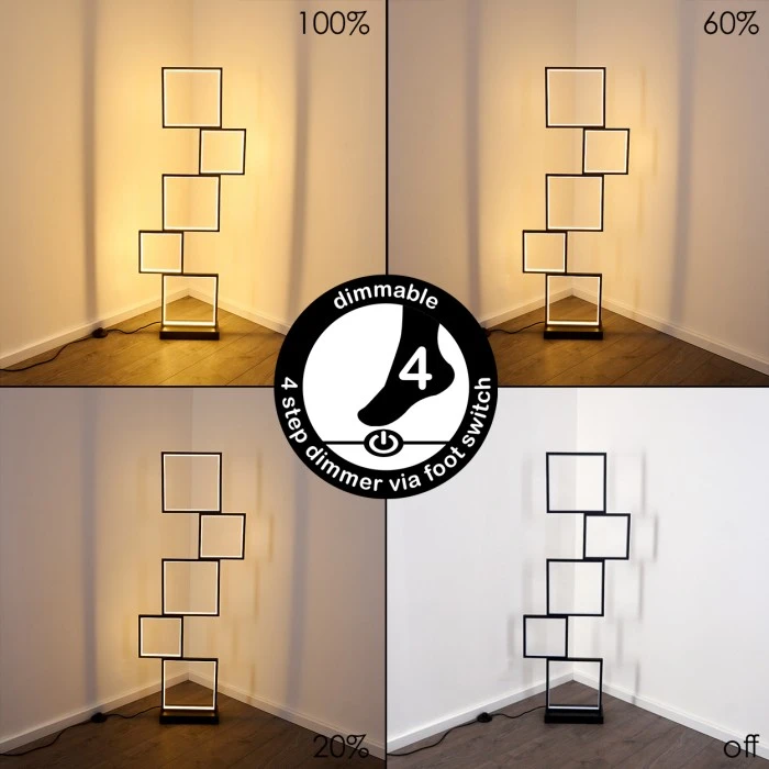 Hofstein Bacolod Stehleuchte LED Schwarz, 1-flammig 4 Hofstein Bacolod Stehleuchte LED Schwarz, 1-flammig – Bild 4