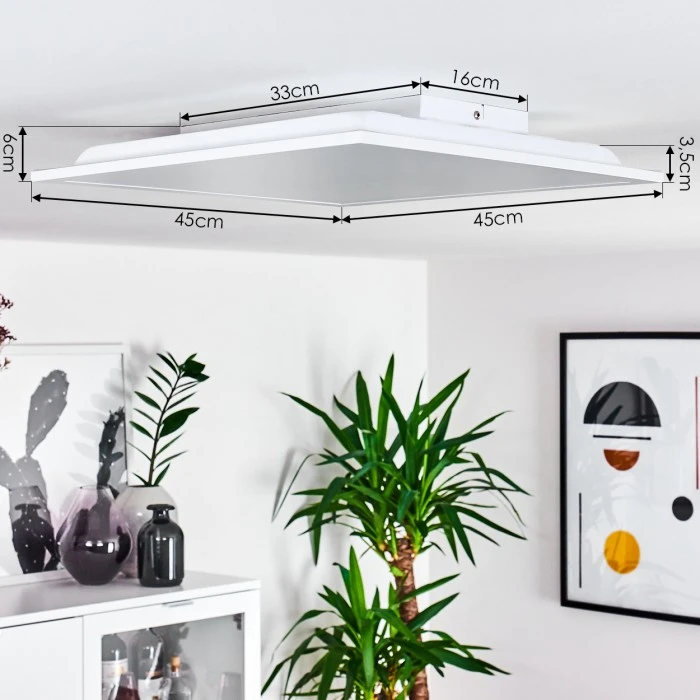 Hofstein Badia LED Panel Weiß, 2-flammig 4 Hofstein Badia LED Panel Weiß, 2-flammig – Bild 4