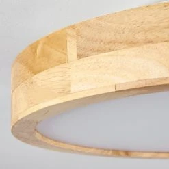 Hofstein Bagaha Deckenleuchte LED Holz hell, 1-flammig, Fernbedienung -LED Leuchten Verkäufe 2022 bagaha deckenleuchte h3313121 10