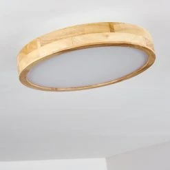 Hofstein Bagaha Deckenleuchte LED Holz hell, 1-flammig, Fernbedienung -LED Leuchten Verkäufe 2022 bagaha deckenleuchte h3313121 17