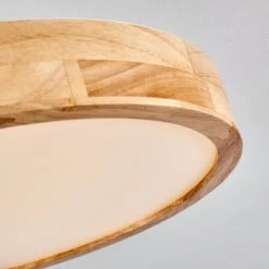 Hofstein Bagaha Deckenleuchte LED Holz hell, 1-flammig, Fernbedienung -LED Leuchten Verkäufe 2022 bagaha deckenleuchte h3313121 19