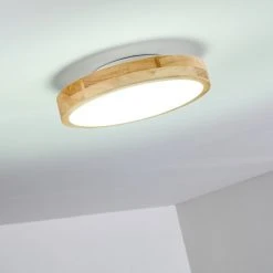 Hofstein Bagaha Deckenleuchte LED Holz hell, 1-flammig, Fernbedienung -LED Leuchten Verkäufe 2022 bagaha deckenleuchte h3313121 6