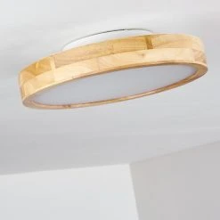 Hofstein Bagaha Deckenleuchte LED Holz hell, 1-flammig, Fernbedienung -LED Leuchten Verkäufe 2022 bagaha deckenleuchte h3313121 8