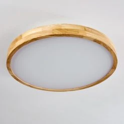 Hofstein Bagaha Deckenleuchte LED Holz hell, 1-flammig, Fernbedienung -LED Leuchten Verkäufe 2022 bagaha deckenleuchte h3313145 5