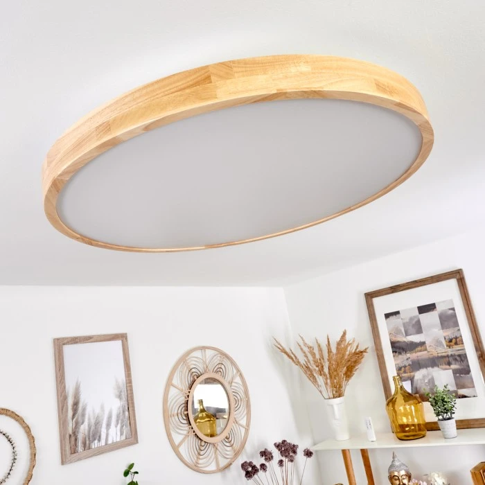 Hofstein Bagaha Deckenleuchte LED Braun, Holzoptik, 1-flammig, Fernbedienung 11 Hofstein Bagaha Deckenleuchte LED Braun, Holzoptik, 1-flammig, Fernbedienung – Bild 11