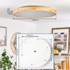 Hofstein Bagaha Deckenleuchte LED Braun, Holzoptik, 1-flammig, Fernbedienung 14 Hofstein Bagaha Deckenleuchte LED Braun, Holzoptik, 1-flammig, Fernbedienung -LED Leuchten Verkäufe 2022 bagaha deckenleuchte h3542187 3