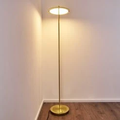 Hofstein Baise Deckenfluter LED Messing, 1-flammig -LED Leuchten Verkäufe 2022 baise deckenfluter h3314258 18