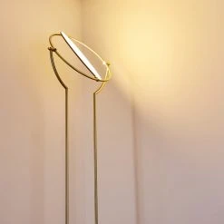 Hofstein Baise Deckenfluter LED Messing, 1-flammig -LED Leuchten Verkäufe 2022 baise deckenfluter h3314258 2