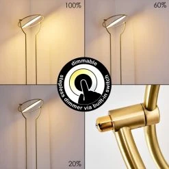 Hofstein Baise Deckenfluter LED Messing, 1-flammig -LED Leuchten Verkäufe 2022 baise deckenfluter h3314258 9