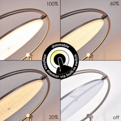 Hofstein Baise Deckenfluter LED Nickel-Matt, 1-flammig -LED Leuchten Verkäufe 2022 baise deckenfluter h3314272 4