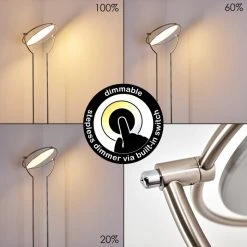 Hofstein Baise Deckenfluter LED Nickel-Matt, 1-flammig -LED Leuchten Verkäufe 2022 baise deckenfluter h3314272 9