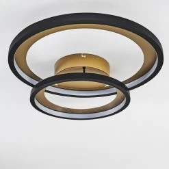 Hofstein Baiyin Deckenleuchte LED Schwarz-Gold, 1-flammig -LED Leuchten Verkäufe 2022 baiyin deckenleuchte h3323571 10