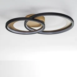 Hofstein Baiyin Deckenleuchte LED Schwarz-Gold, 1-flammig -LED Leuchten Verkäufe 2022 baiyin deckenleuchte h3323571 14