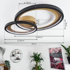 Hofstein Baiyin Deckenleuchte LED Gold, 1-flammig -LED Leuchten Verkäufe 2022 baiyin deckenleuchte h3416341 3